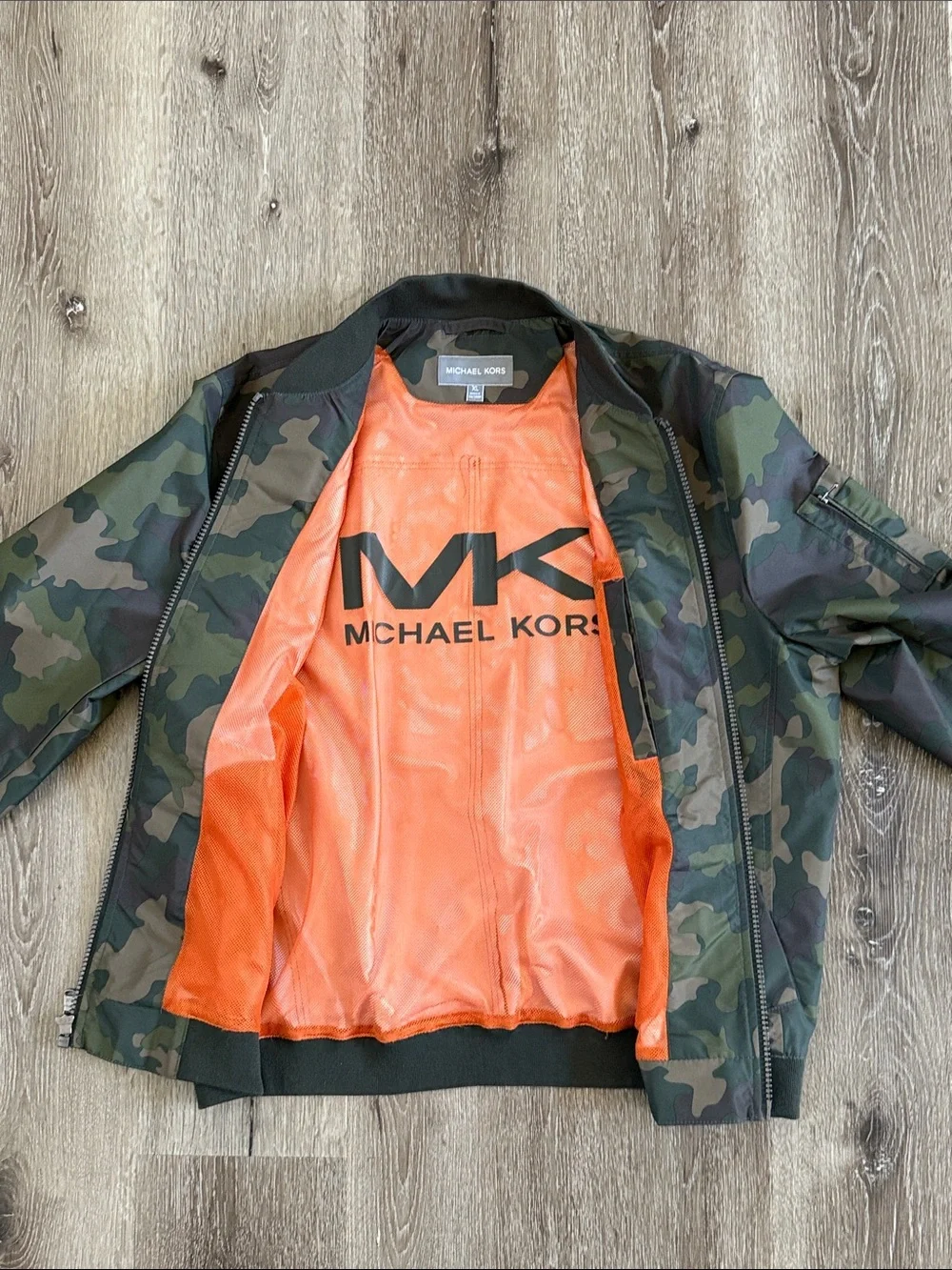 Michael Kors Men’s Camo Bomber Jacket - Green/Brown